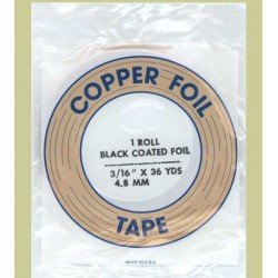 Copper foil 3/16" black, 4.8mm